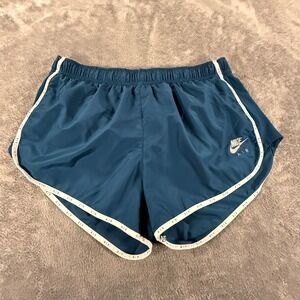 Nike Air Dri-FIT Womens Running Shorts Teal Blue Branded Trim XL